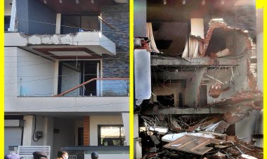 हिस्ट्रीशीटर दीपू टांक के मकान पर चला बुलडोजर, सवा घंटे में आलीशान भवन से बन गया खंडहर, परिवार वाले कोर्ट का स्टे ही दिखाते रह गए
