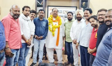 हिंदू जागरण मंच ने विधायक काश्यप का किया सम्मान, जिला जेल के कैदियों की कलाई पर बहनों से राखी बंधवाने की अनुमति दिलवाने का मामला