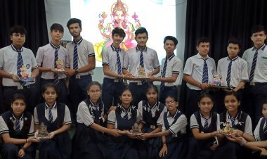 नाहर कॉन्वेंट स्कूल के विद्यार्थियों ने मिट्टी की गणेश प्रतिमा बनाकर दिया ईको फ्रैंडली गणेशोत्सव मनाने का संदेश, वे आज इन्हीं की करेंगे पूजा