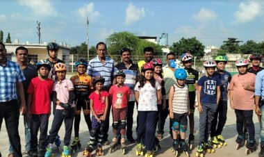 विधायक चेतन्य काश्यप के निर्देश का असर, खेल मैदान में होने लगा गुणवत्ता वाला काम, स्केटिंग रिंग पर प्रैक्टिस शुरू
