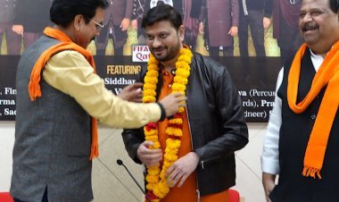 फीफा में प्रस्तुति देने वाले रतलाम के संगीतकार सिद्धार्थ काश्यप का विभिन्न संस्था-संगठनों ने किया स्वागत-सम्मान