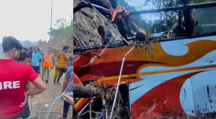 तड़के 4.30 बजे हादसा : बैरियर से टकराकर बस 200 फीट गहरी खाई में गिरी, 13 की मौत !