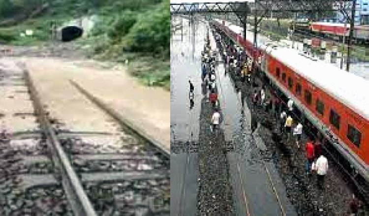 उत्‍तर रेलवे में तेज बारिश के कारण रेलवे ट्रैक पर भरा पानी, रतलाम रेल मंडल की 1 ट्रेन का रूट बदला, 5 निरस्त