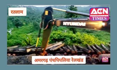 बारिश का ऐसा कहर : अमरगढ़-पंचपिपलिया के बीच धंसे रेलवे ट्रैक को सुधारने का काम जारी, रेलवे बोर्ड सदस्य सुनकर सहित कई आला अधिकारी मौजूद