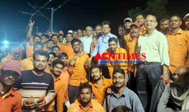 रेलवे ब्रेकिंग : 36 घंटे बाद रात 11.45 बजे अमरगढ़-पंचपिपलिया अप ट्रैक से गुजरी गुड्स ट्रेन, 1 हजार कर्मचारियों ने दिन-रात एक कर सुधारा रेलवे ट्रैक, रेलवे बोर्ड सदस्य ने कही यह बड़ी बात