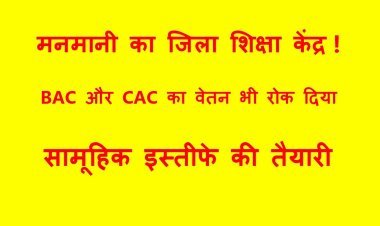 ये तो मनमानी है ! जिला पंचायत CEO ने DPC, APC और BRC का वेतन रोकने का कहा था, जिला शिक्षा केंद्र के लेखा विभाग ने BAC और CAC का भी रोक दिया