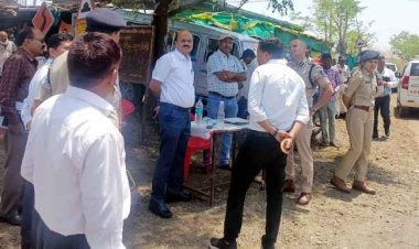 बॉर्डर पर निगरानी : कलेक्टर राजेश बाथम ने बांसवाड़ा एवं प्रतापगढ़ जिलों से लगी सीमा पर चैक पोस्ट का निरीक्षण किया, 24 घंटे चौकसी के दिए निर्देश