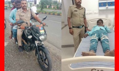 ...ताकि बच सके जान : गंगासागर कॉलोनी के पास बाइक सवार युवक को गाय ने मारी टक्कर, पास से गुजर रहे जवान अपनी बाइक से लेकर पहुंचा मेडिकल कॉलेज, कराया इलाज