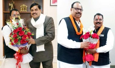 नवनिर्वाचित BJP जिलाध्यक्ष प्रदीप उपाध्याय ने CM डॉ. यादव व प्रदेशाध्यक्ष शर्मा का आभार जताया, मंत्री काश्यप से की सौजन्य भेंट