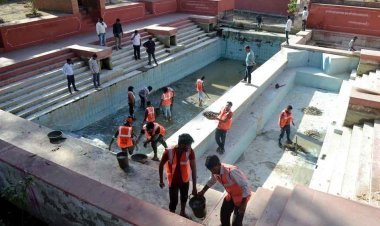 त्रिवेणी कुण्ड में बच्चे सीख सकेंगे तैराकी, महापौर पटेल के निर्देश हुई कुण्ड और आसपास की सफाई