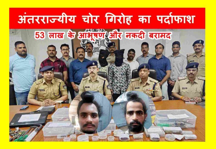 रतलाम पुलिस को बड़ी सफलता : रतलाम जिले में 8 जगह चोरियां करने वाले अंतरराज्यीय चोर गिरोह का पर्दाफाश, सोने-चांदी के आभूषण सहित 53 लाख का माल बरामद, देखें वीडियो...