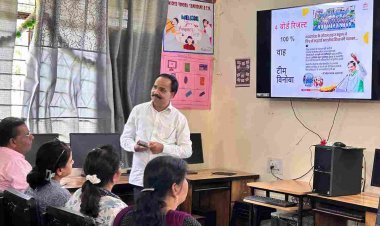 शैक्षिक संवाद ! सांदीपनी विद्यालय (सीएम राइज) विनोबा स्कूल में 4 परीक्षा परिणाम शत-प्रतिशत रहने पर शिक्षकों का किया सम्मान, सुधार  क्षेत्र चिह्नित कर उच्चतर लक्ष्य का निर्धारण भी किया