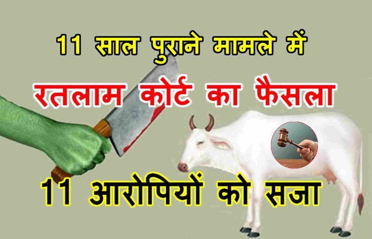 बड़ी खबर ! गाय की हत्या और गोमांस परिवहन मामले में 11 लोगों को सजा, 11 साल पुराने मामले में आया फैसला