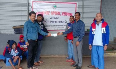 संवेदनाओं का स्पंदन ! रतनपुरी स्पंदन सोशल वेलफेयर सोसाइटी ने 'अपना घर आश्रम' को दी एक लाख रुपए की मदद