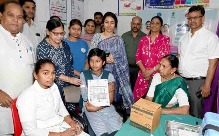 सर्वाइकल कैंसर से बचाव के लिए एचपीवी का वैक्सीनेशन शुरू, रतलाम जिले में पहले चरण में 19 हजार किशोरियों का होगा वैक्सीनेशन