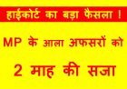 हाईकोर्ट का बड़ा फैसला ! स्वास्थ्य विभाग के प्रमुख सचिव, आयुक्त, संयुक्त संचालक और सीएमएचओ को दो माह की सजा, जानिए- न्यायालय ने किस अपराध में किया दंडित
