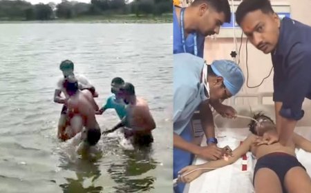 मजहब से ऊपर उठी इंसानियत ! डूबते 15 वर्षीय आदम के लिए देवदूत बने हिन्दू युवक, अपनी जान जोखिम में डाल बचाई जान