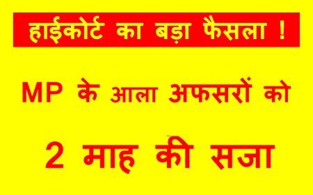 हाईकोर्ट का बड़ा फैसला ! स्वास्थ्य विभाग के प्रमुख सचिव, आयुक्त, संयुक्त संचालक और सीएमएचओ को दो माह की सजा, जानिए- न्यायालय ने किस अपराध में किया दंडित