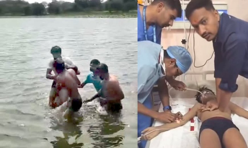मजहब से ऊपर उठी इंसानियत ! डूबते 15 वर्षीय आदम के लिए देवदूत बने हिन्दू युवक, अपनी जान जोखिम में डाल बचाई जान