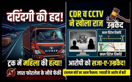 दरिंदगी की हद ! ट्रक में बैठाने के बाद कर दी महिला की हत्या, लाश फोरलेन के नीचे फेंकी, CDR व CCTV ने खोला राज तो हो गई उम्र कैद