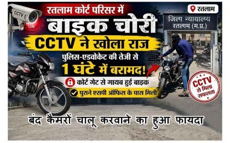 तत्परता से सफलता ! रतलाम कोर्ट गेट से चोरी हुई पूर्व पार्षद की बाइक, CCTV ने खोल दिया राज, पुलिस और एडवोकेट की सक्रियता से एक घंटे में हो गई बरामद