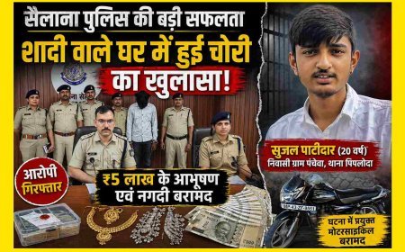 शादी वाले घर में चोरी का खुलासा: सैलाना पुलिस ने आरोपी को दबोचा, ₹5 लाख के जेवर-नकदी बरामद