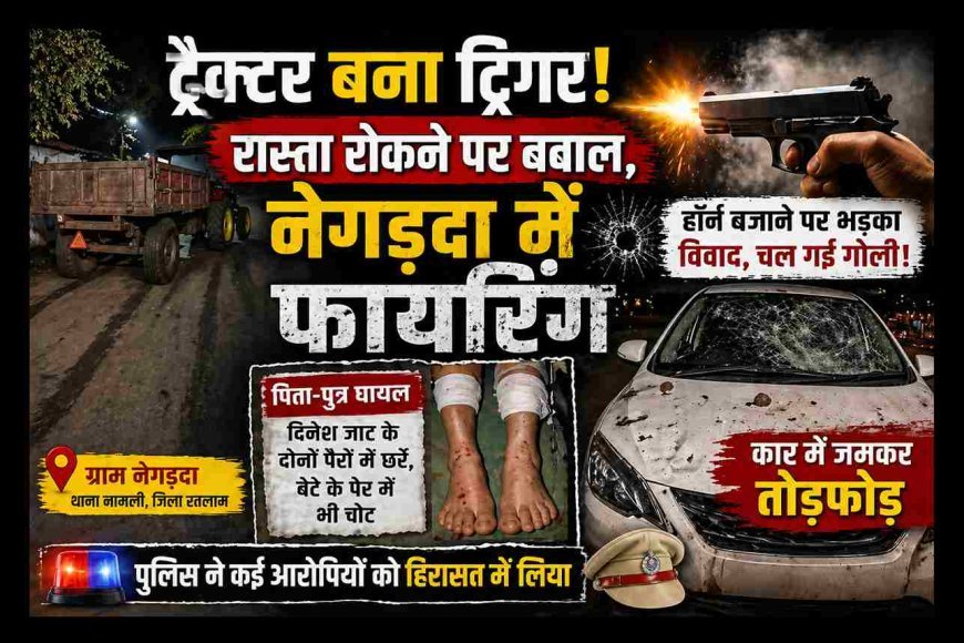 रास्ता रोका, गुस्सा भड़का… और हो गई ठांय-ठांय, रतलाम के नेगड़दा में हुए विवाद में पिता-पुत्र घायल