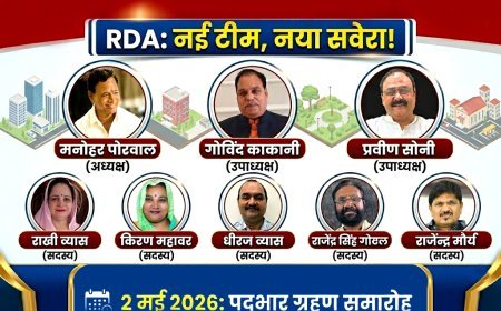 नई टीम - नया सवेरा ! MSME मंत्री चेतन्य काश्यप के मुख्य आतिथ्य में 2 मई को होगा RDA पदग्रहण समारोह, जानिए- किसे मिलेगा जन्मदिन का तोहफा और दिवंगत पिता का आशीर्वाद