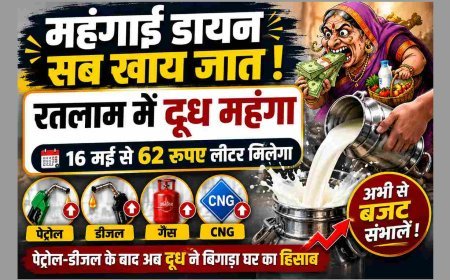 महंगाई डायन सब खाय जात ! रतलाम में दूध महंगा, 16 मई से 62 रुपए लीटर मिलेगा, पेट्रोल-डीजल के बाद अब दूध ने बिगाड़ा घर का हिसाब