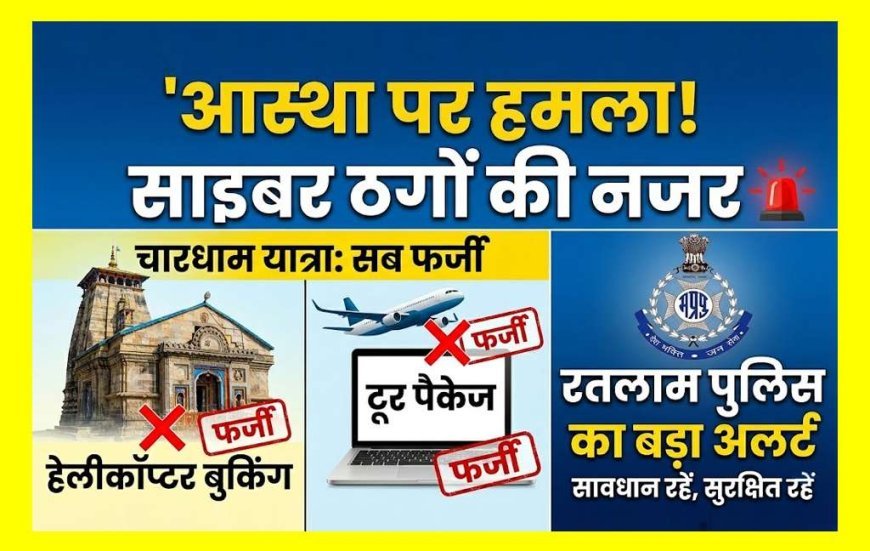आस्था पर हमला ! चारधाम यात्रा पर साइबर ठगों की नजर, हेलीकॉप्टर बुकिंग और टूर पैकेज तक सब फर्जी, रतलाम पुलिस ने जारी किया का अलर्ट