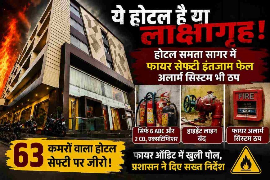 ये होटल है या लाक्षागृह ! होटल समता सागर में फायर सेफ्टी उपकरण अपर्याप्त, हाईड्रेंट लाइन और अलार्म सिस्टम भी ठप