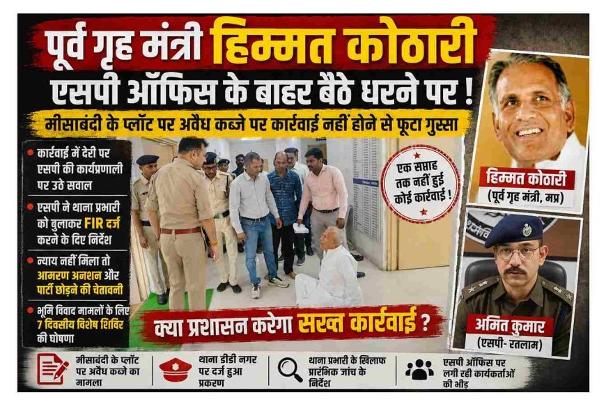 मीसाबंदी के प्लॉट पर कब्जे पर नहीं हुई कार्रवाई तो पूर्व गृह मंत्री का फूटा गुस्सा, SP के चैंबर के बाहर दिया धरना, अगले ही पल दर्ज हो गई FIR