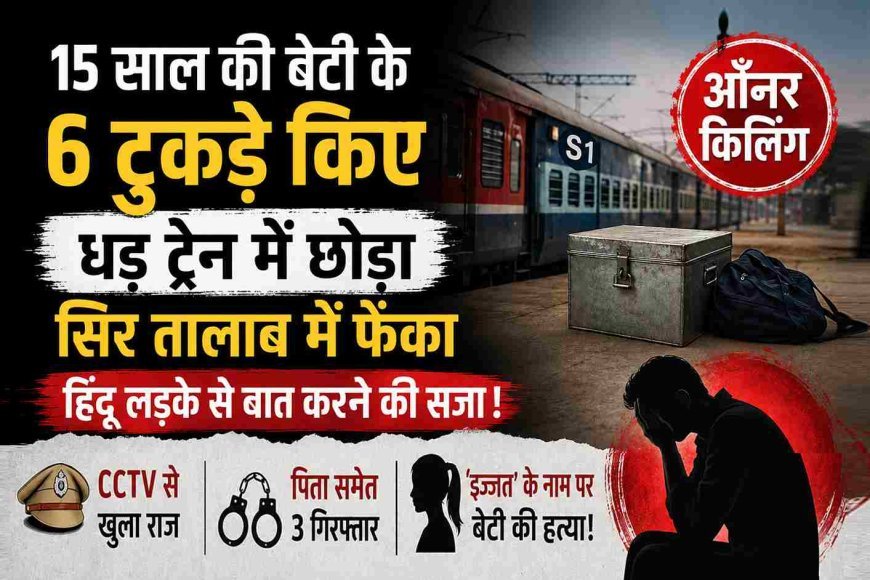 पिता बना जल्लाद ! हिंदू युवक से बात करती थी बेटी; इसलिए कर दिए 6 टुकड़े, सिर तालाब में फेंका और हाथ-पैर व धड़ ट्रेन में