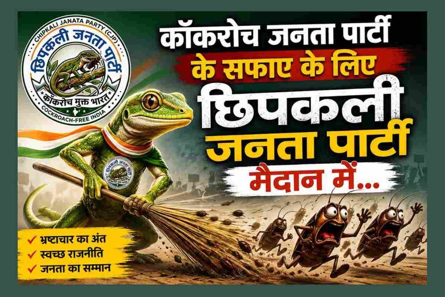 ‘कॉकरोच जनता पार्टी’ को चुनौती देने मैदान में उतरी ‘छिपकली जनता पार्टी’ ! सोशल मीडिया पर छिड़ी मीम वाली सियासत