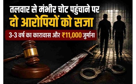 कोर्ट का फैसला ! चलती मोटरसाइकिल को लात मारकर गिराया, फिर तलवार से किया हमला किया, दो आरोपियों को 3-3 वर्ष का कारावास, 11 हजार रुपए अर्थदंड भी  हुआ