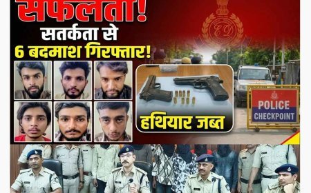 सतर्कता से सफलता ! नाकाबंदी कर वाहन चैक कर रही थी पुलिस, मिल गए हथियारों के साथ मिल गए 6 बदमाश