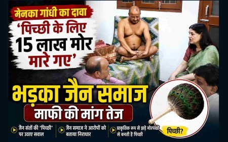 जैन संत से बोलीं मेनका गांधी- ‘मयूर पिच्छी के लिए 15 लाख मोर मारे गए’, भड़का जैन समाज, देशभर में हो रही माफी मांगने की मांग