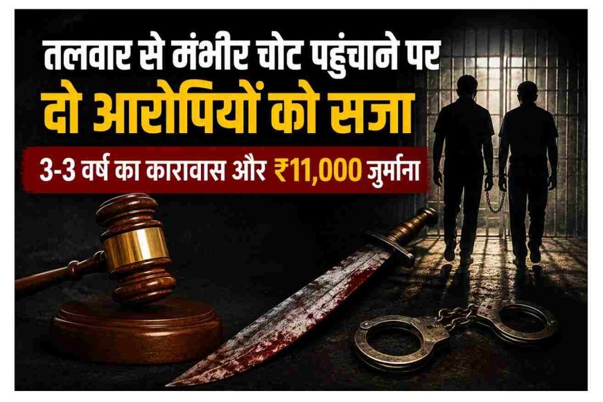 कोर्ट का फैसला ! चलती मोटरसाइकिल को लात मारकर गिराया, फिर तलवार से किया हमला किया, दो आरोपियों को 3-3 वर्ष का कारावास, 11 हजार रुपए अर्थदंड भी  हुआ