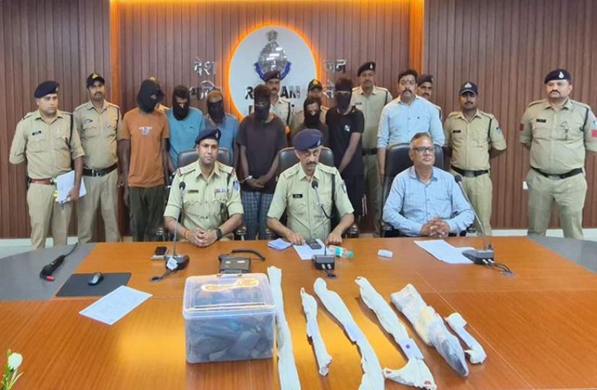 रतलाम सर्राफा बाजार में डकैती की साजिश नाकाम, अंतरराज्यीय गिरोह के 6 बदमाश हथियारों सहित गिरफ्तार