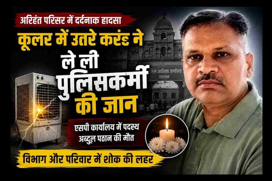 बड़ा हादसा ! कूलर में पानी भरते समय पुलिसकर्मी को लगा करंट का झटका, एक पर में छिन गया परिवार का सहारा