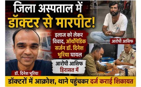 जिला अस्पताल में ऑर्थोपेडिक सर्जन डॉ. दिनेश भूरिया पर हमला, बच्ची के हाथ की हड्डी टूटने का कारण पूछने पर भड़के परिजन