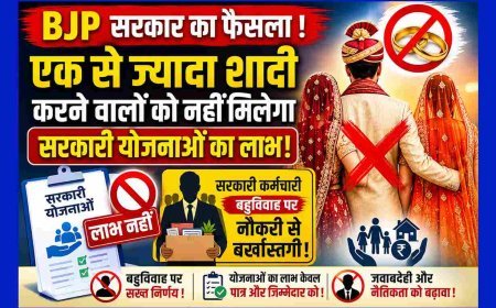 BJP सरकार का बड़ा फैसला ! एक से ज्यादा शादी करने वालों को नहीं मिलेगा सरकारी योजनाओं का लाभ, दोषी पाए जाने पर कर्मचारी हो जाएगा बर्खास्त