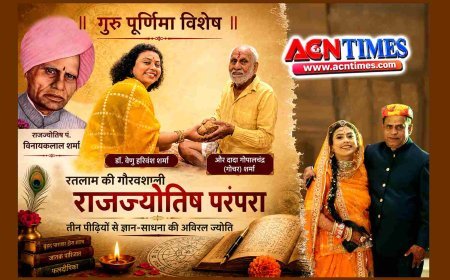 गुरु पूर्णिमा विशेष : रतलाम की गौरवशाली राजज्योतिष परंपरा और तीन पीढ़ियों से ज्ञान-साधना की अविरल ज्योति ‘डॉ. वेणु हरिवंश शर्मा’