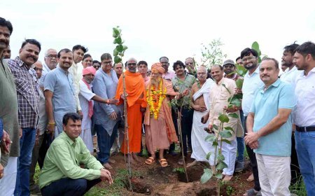 हरियाली अमावस्या पर भाई-बहन की पहाड़ी पर हुआ त्रिवेणी वन रोपण अभियान का शुभारंभ, पद्मश्री महेश शर्मा और संतों की मौजूदगी में रोपी त्रिवेणी
