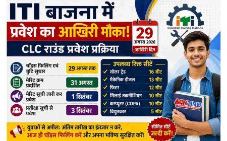 प्रवेश का आखिरी मौका ! बाजना की शासकीय ITI में प्रवेश के लिए च्वाइस फिलिंग की आखरी तिथि 29 अगस्त, 1 सितंबर को मेरिट सूची से मिलेगा प्रवेश