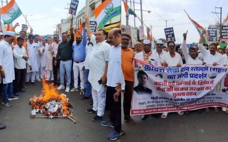 पेट्रोल-डीजल, घरेलू गैस, शक्कर, खाद्य तेल और बिजली के बढ़ते दामों के विरोध में कांग्रेस ने किया प्रदर्शन, महंगाई का पुतला फूंका, भाजपा मुर्दाबाद के नारे लगाए