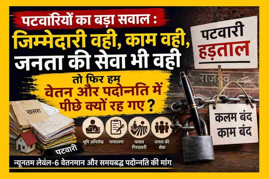 पटवारियों का बड़ा सवाल : जिम्मेदारी वही, काम वही, जनता की सेवा भी वही तो फिर  हम वेतन और पदोन्नति में पीछे क्यों रह गए ?