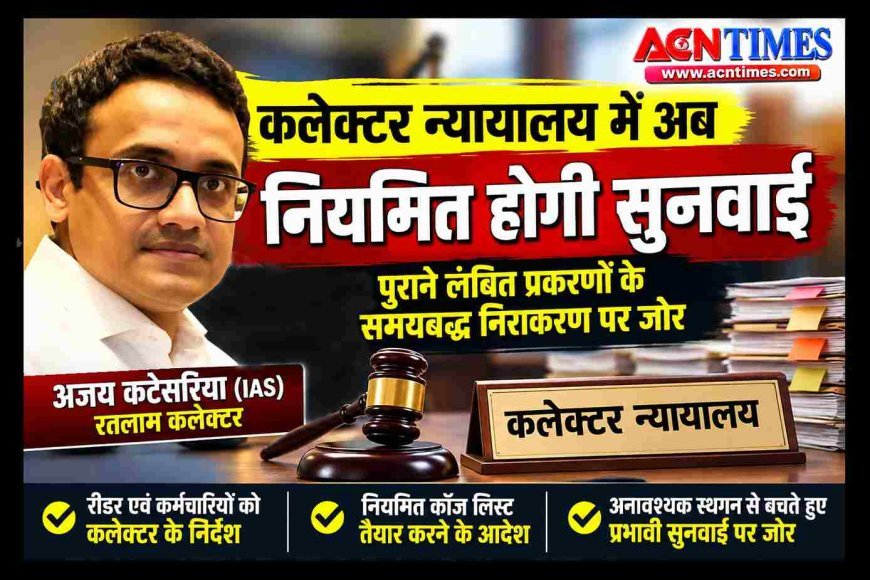 कलेक्टर का एक और फरमान ! अब कलेक्टर न्यायालय में नियमित होगी सुनवाई, पुराने लंबित प्रकरणों का समयबद्ध होगा निराकरण