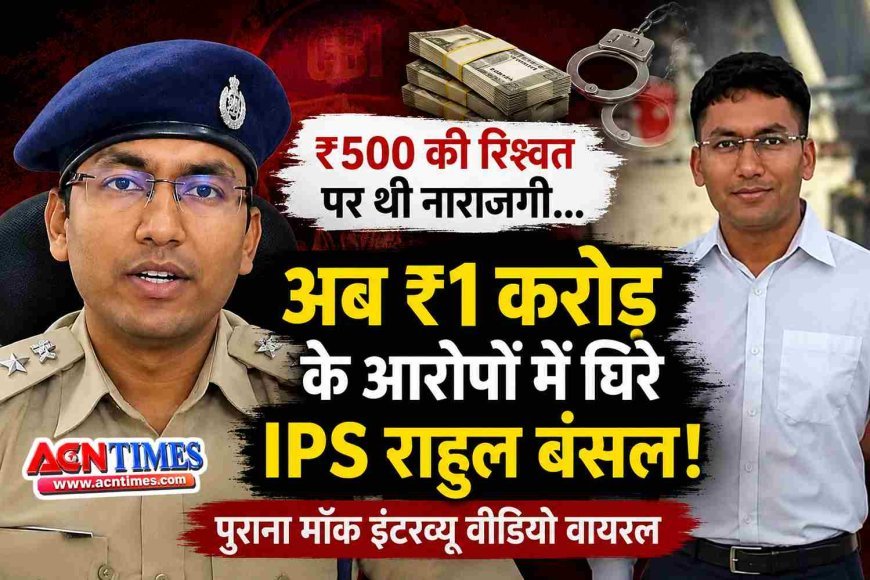 ₹500 की रिश्वत पर जताई थी नाराजगी, अब ₹1 करोड़ के कथित रिश्वत कांड में घिरे IPS राहुल बंसल