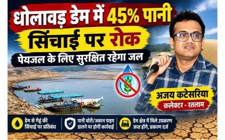 धोलावड़ डेम में 45 प्रतिशत पानी, कलेक्टर ने संचाई पर लगाई रोक, पेयजल के लिए सुरक्षित रखने का दिया निर्देश